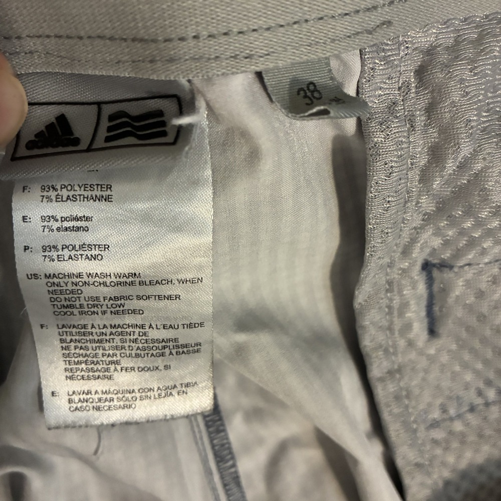 Adidas Ultimate365 Golf Shorts Mens Size 38 Comfort Waist Check Logo Performance - Picture 6 of 10